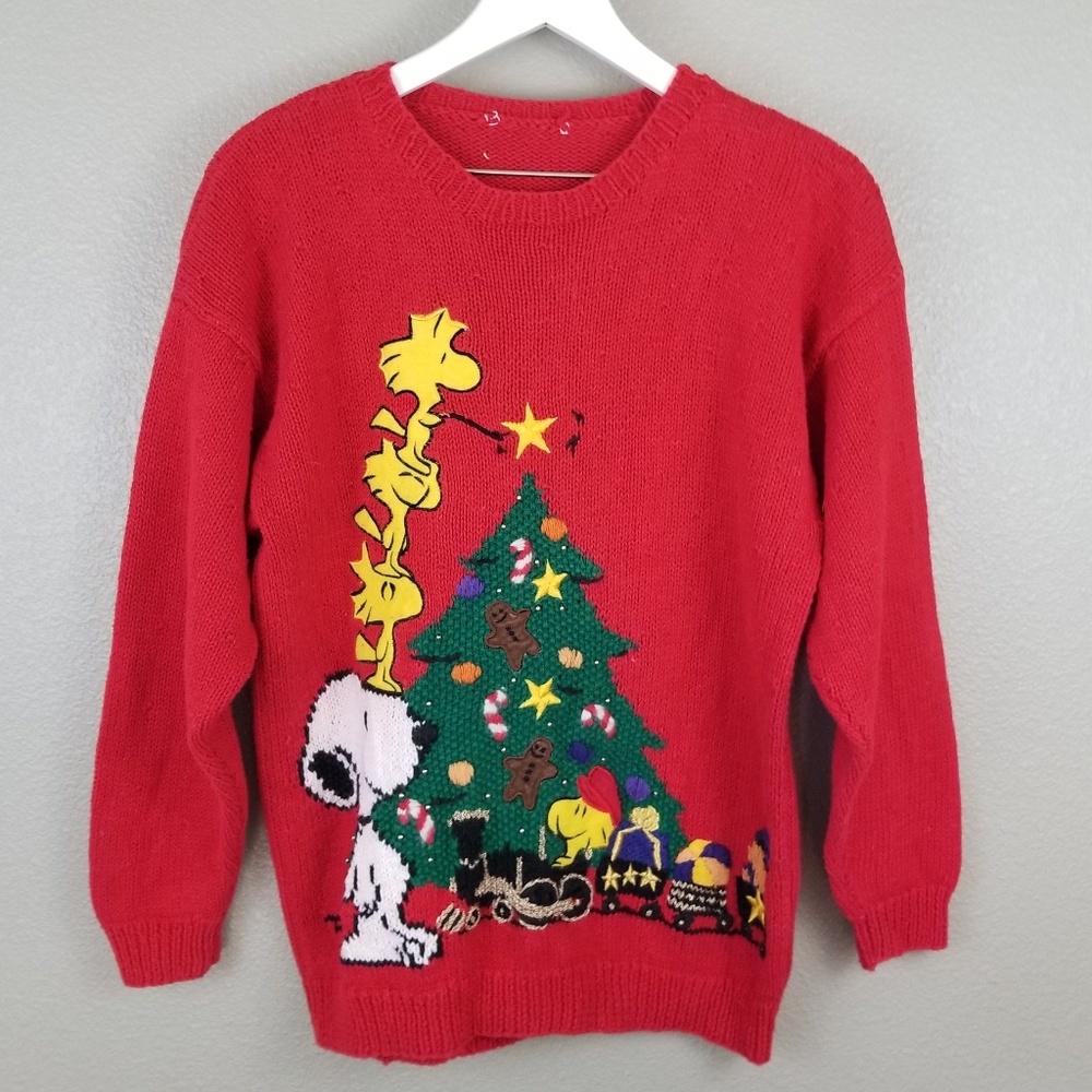 Vintage Red Charlie Brown Ugly X-MAS Sweater M